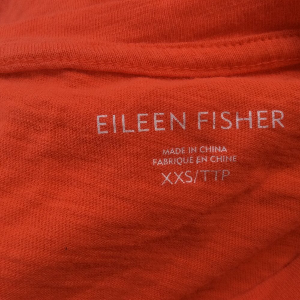 Eileen Fisher Bundle Brown Wool Cardigan and Orange T-Shirt Size XSP/XXS Fall - Picture 5 of 9